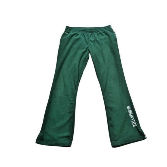 Nike Sweatpants Women's Size Large MSU Michigan State Spartans Vintage Wide Leg - Picture 1 of 12